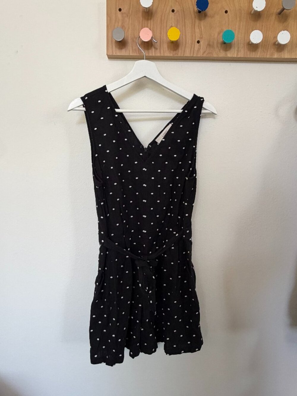 Loft Polka dot Linen romper